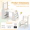 Kids Art Table and Chair Set with Whiteboard Chalkboard Easel Storage and Paper Roll for Drawing